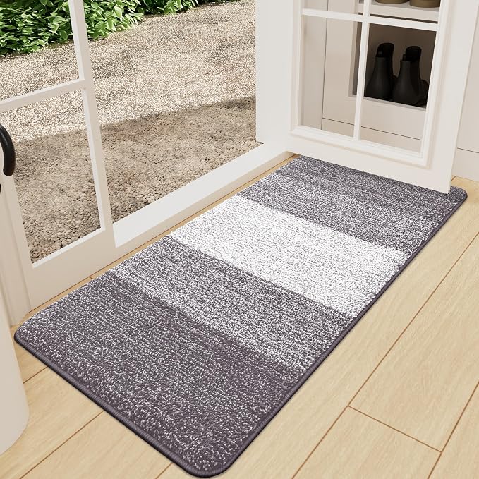 Kitinjoy Indoor Outdoor Door Mat, 59x24 Non-Slip Absorbent Dirt Trapper by Kitinjoy