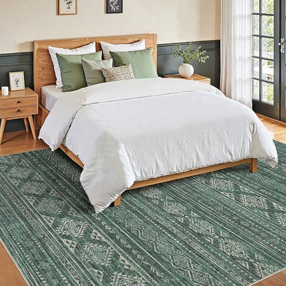 Nakagishi 7x9 Area Rugs Living Room: Washable Boho Large Neutral Soft Farmhouse - Image 4