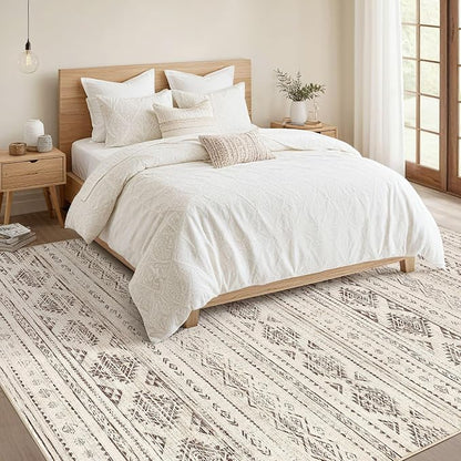 Nakagishi 6x9 Area Rugs Living Room: Washable Boho Large Neutral Soft Farmhouse - Image 6