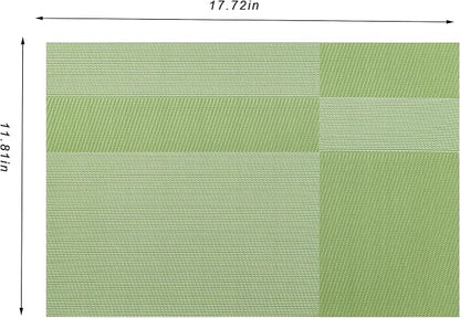 Placemats Set of 4 Washable Indoor | Outdoor Vinyl Place Mats - Image 6