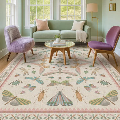 Hazo Haus Washable 5x8 Light Pink Rug - Image 9