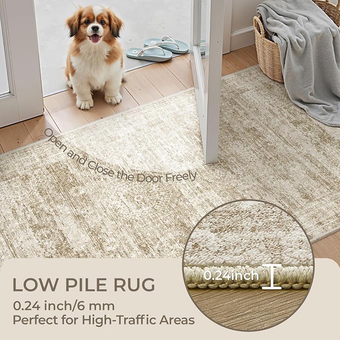 5x7 Area Rugs, Ultra-Thin Washable Rugs - Image 6