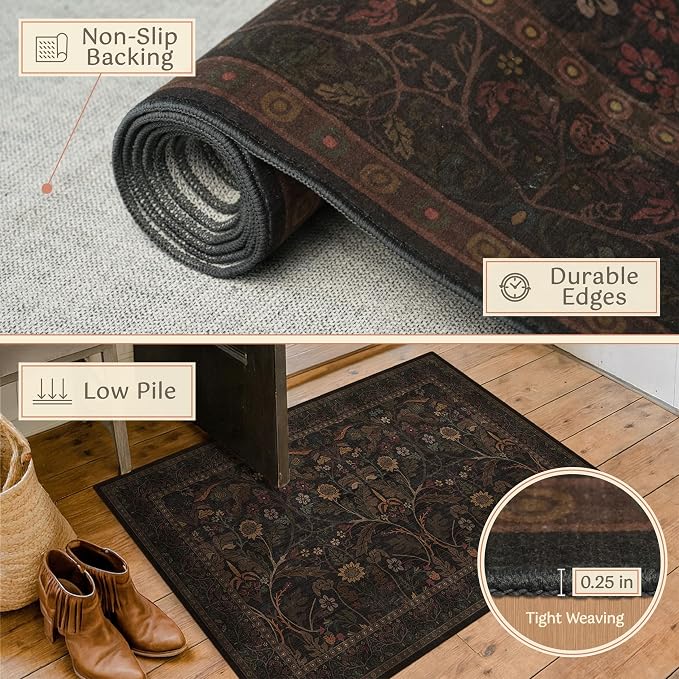 Washable 3x6 Wide Kitchen Entryway Runner Rug Non Slip - Image 4