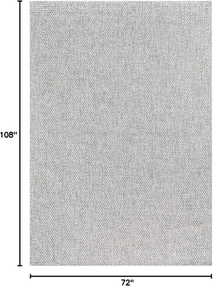 CAMILSON Easy Jute Rug 6x9, Indoor Outdoor Gray Color Farmhouse Area Rugs - Image 2