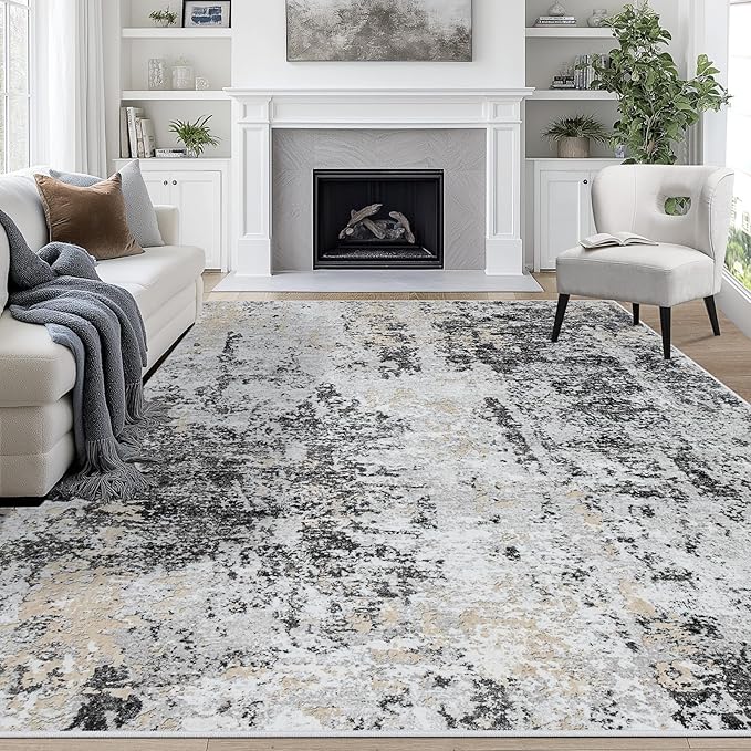 8x10 Area Rugs for Living Room Rug Washable: Abstract Large Rug for Dining Room by Aelenmu