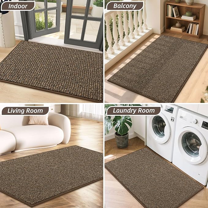 BEQHAUSE Dirt Trapper Door Mat 20" x 32", Non-Slip Washable Doormats Entrance - Image 8