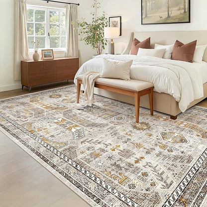 Madane 5x7 Area Rugs for Living Room, Stain Resistant Washable Rugs, Non-Slip - Image 2