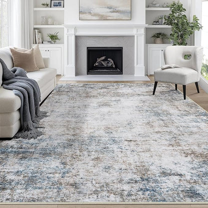 8x10 Area Rugs for Living Room Rug Washable: Abstract Large Rug for Dining Room by Aelenmu