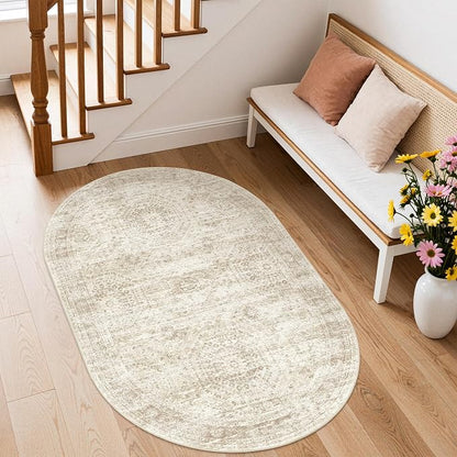 Oval Rugs 3x5 for Entryway, Washable Modern Non-Slip Area Rug for Kitchen - Image 5