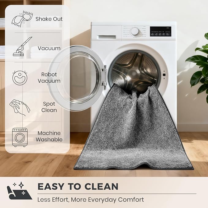 PURRUGS Easy Care Area Rug 4ft x 6ft, Non-Slip Machine Washable Entryway Rug - Image 7