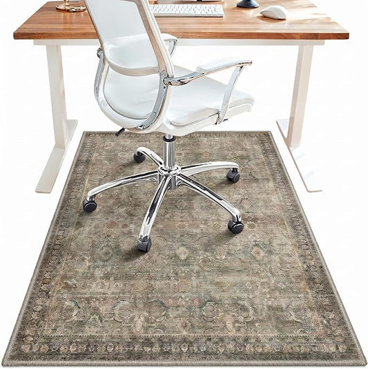 36"x60" Office Chair Mat for Hardwood Tile Floor, Under Desk Carpet Protector by BESBLEE