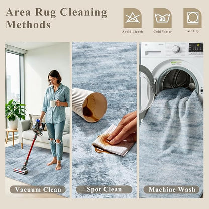 4x8 Washable Area Rug – Non-Slip Rubber Backed Indoor Rug - Image 5