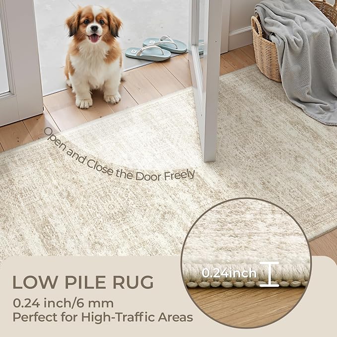 Oval Rugs 3x5 for Entryway, Washable Modern Non-Slip Area Rug for Kitchen - Image 6