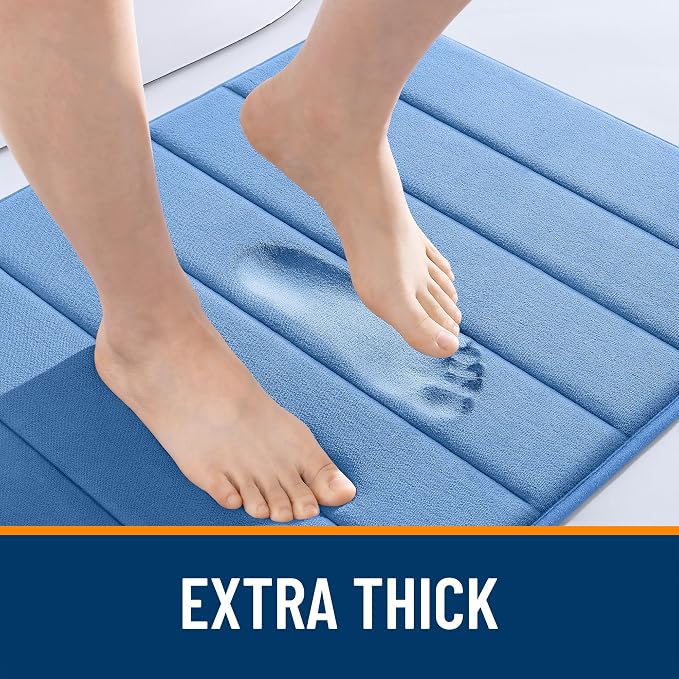 OLANLY Memory Foam Bath Mat 35x24, Super Soft Absorbent Bathroom Rugs, Quick Dry - Image 6