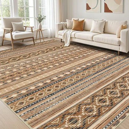 cotiled 10x12 Area Rugs Living Room Rug: Washable Boho Rugs by COTILED