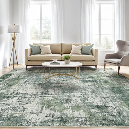 6x8 Area Rug Living Room: Washable Large Abstract Soft Stain Resistant Indoor - Image 5