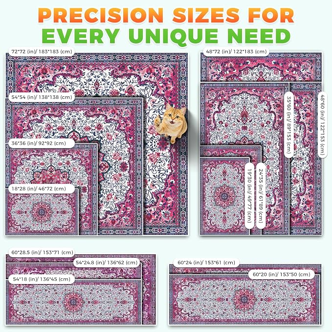 Hompet Cat Litter Mat 2 Pack, 48x72 Large Machine Washable Trapping Mats - Image 7