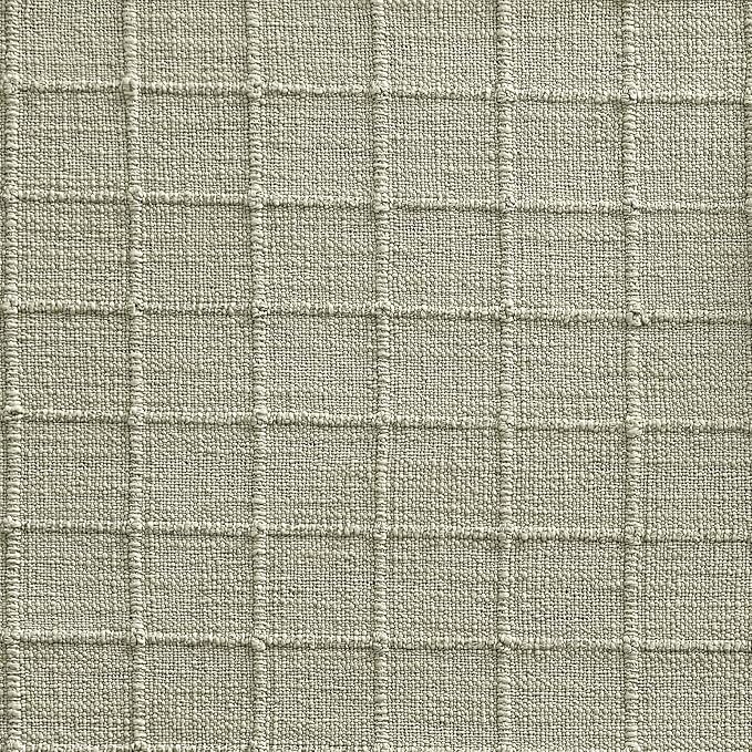 Artisanal Grid Linen Table Runner, 13x48 Inches Seeding Green | Heavy Textured - Image 7