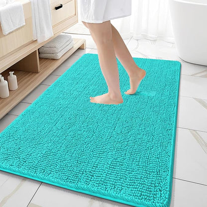 OLANLY Large Bathroom Rugs 59x35, Extra Soft Absorbent Chenille Bath Rugs by OLANLY