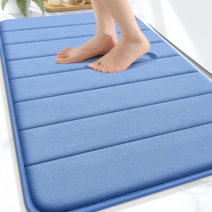 OLANLY Memory Foam Bath Mat 34x21, Super Soft Absorbent Bathroom Rugs, Quick Dry by OLANLY