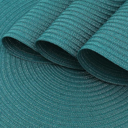 SHACOS Round Placemats Set of 4 Woven Braided Table Placemats 15 inch Circle - Image 9