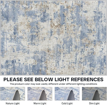 9x12 Area Rugs for Living Room Rug Washable: Modern Large Rug for Dining Room - Image 7
