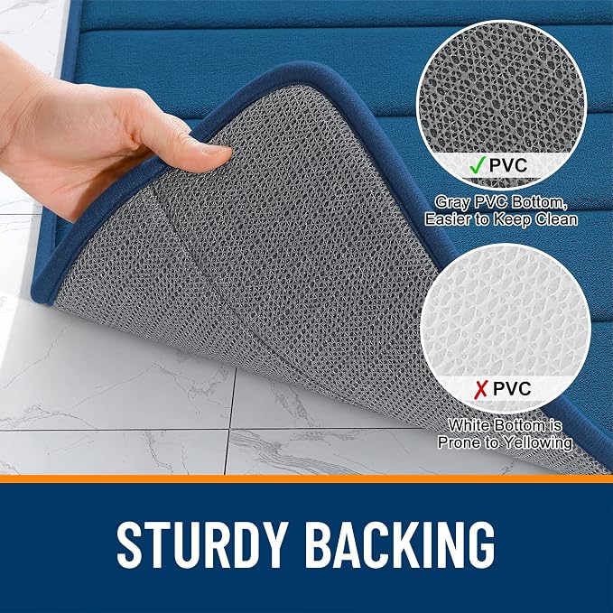 OLANLY Memory Foam Bath Mat 36x24, Super Soft Absorbent Bathroom Rugs, Quick Dry - Image 7