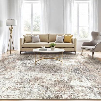 4x6 Rug Washable Area Rugs: Abstract Modern Soft Stain Resistant Indoor Floor - Image 5