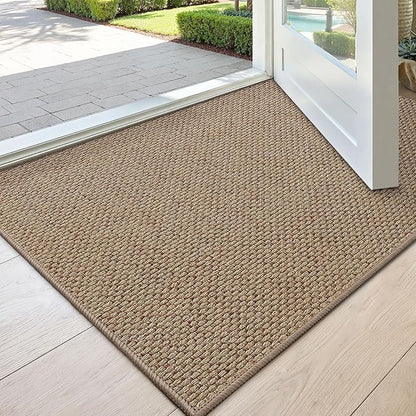DEXI Ultra Thin Door Mat Indoor Entrance 17x30, Non Slip Rubber Backed Entryway by DEXI