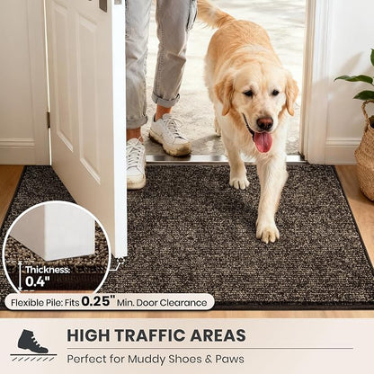 PURRUGS Dirt Trapping Door Mat 34" x 59", Non-Slip Machine Washable Entry Rug - Image 6