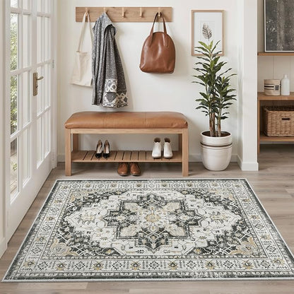 Madane Area Rug 3x5, Entryway Washable Vintage Runners Bedroom Non Slip Indoor - Image 2