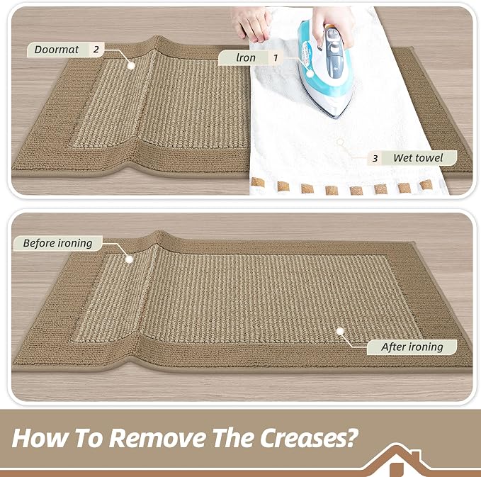 BEQHAUSE Indoor Door Mat 24" x 60", Dirt Trapper Door Mats Non-Slip Entryway - Image 9