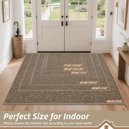 BEQHAUSE Dirt Trapper Door Mat 48" x 72", Non-Slip Washable Doormats Entrance - Image 2