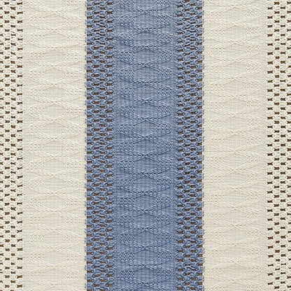 Macrame Style Bicolor Stitching Table Runner 14x36in Blue | Woven Boho Table - Image 6