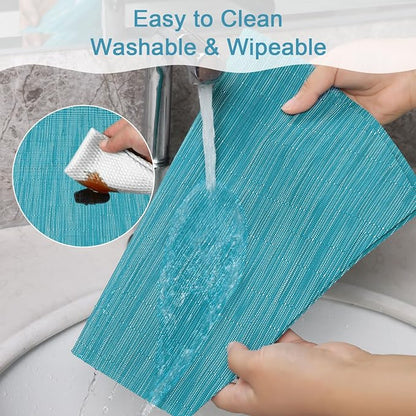 SHACOS Wedge Shape Placemats Set of 4 Round Table Placemats Heat Resistant - Image 6