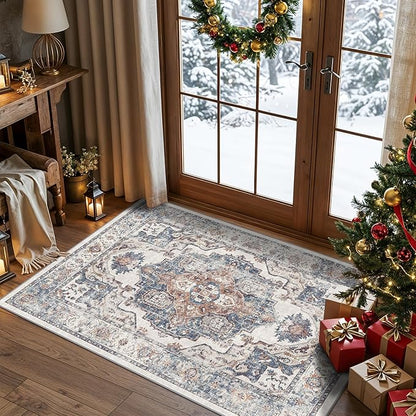 Washable 3x4 Entryway Area Rugs: Farmhouse Non-Slip kitchen Sink Floor Mats by HYHAOYUNLAI