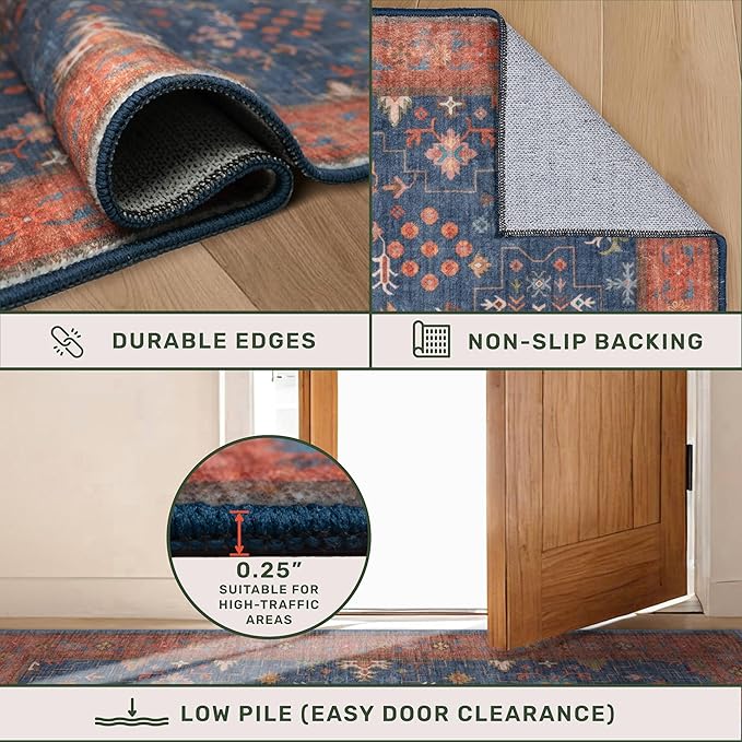 Hazo Haus Washable 2x3 Entry Rug Front Door Indoor, Farmhouse Small Area Rugs - Image 4