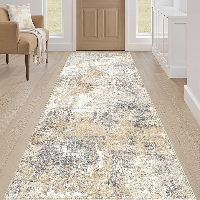 Runner Rug Kitchen Washable Rugs: 2x6 Non-Slip Abstract Soft Modern Stain - Image 4
