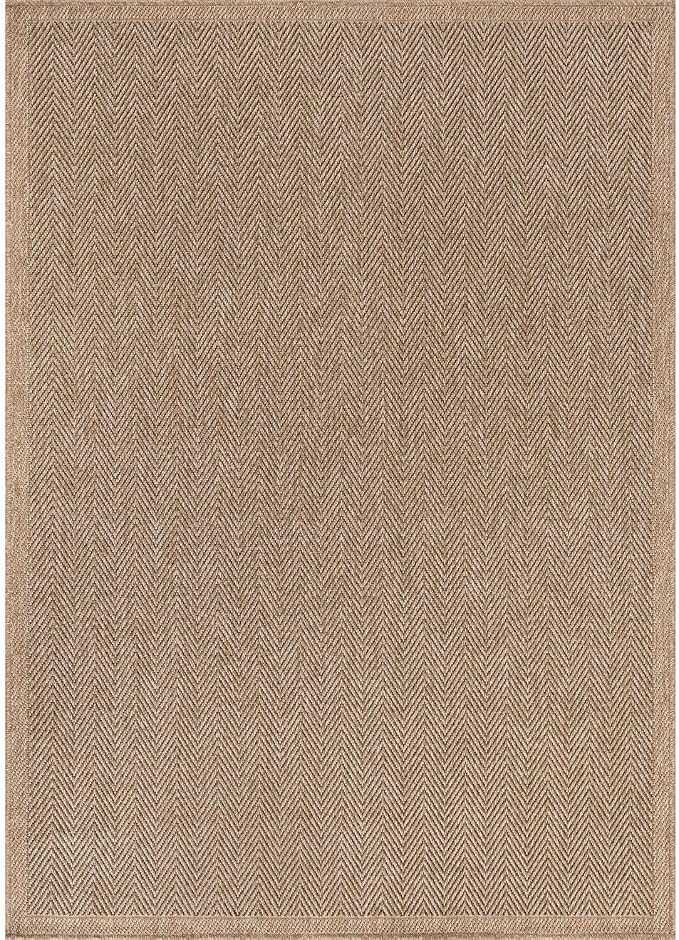 CAMILSON Easy Jute Rug 8x10, Indoor Outdoor Natural Color Fiber Area Rugs - Image 2