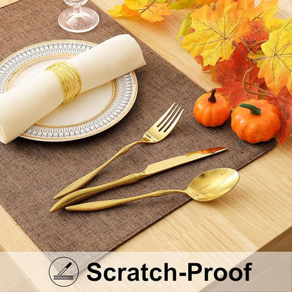 Faux Cotton Linen Placemats Set of 4, Cloth Washable Farmhouse Dining Table Mats - Image 4