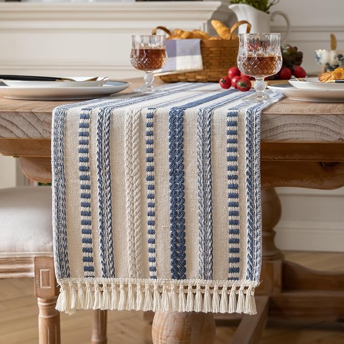 Caflife Boho Table Runner 72 Inchs Long, Dining Room Home Decor - Image 2