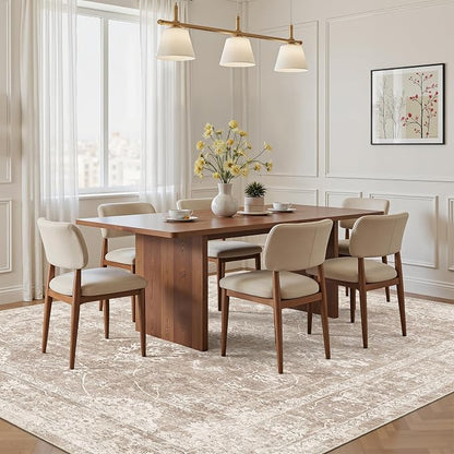 Madane 5x7 Area Rugs for Living Room, Washable Vintage Natural Rug - Image 3