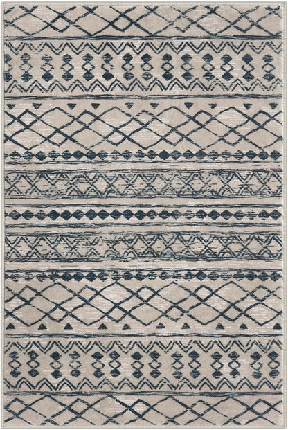 KUTA 3x5 Rugs for Entryway Boho Area Rug for Living Room, Moroccan Brown Black - Image 8
