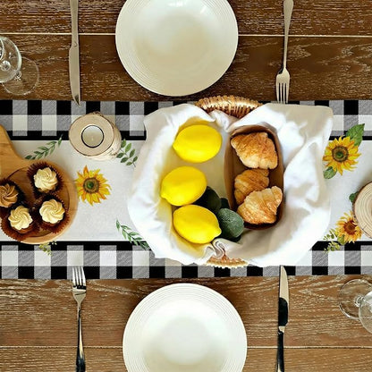 Sunflower Summer Table Runner 13x90 Inch, Kitchen Dining Table Decoration - Image 5
