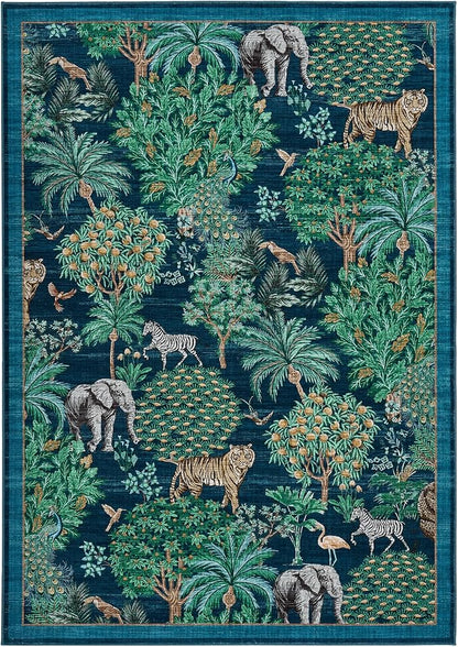 GarveeHome Jungle Rug 2x3 Animal Print Rugs Non Slip Washable Front Door Rug - Image 4