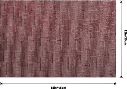 Leetaltree Burgundy Placemats Set of 12 - Image 8