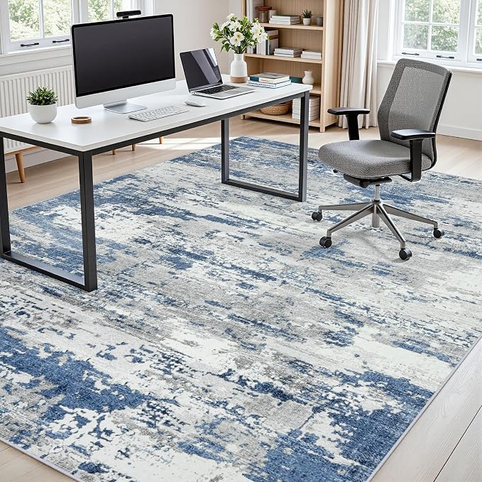 Area Rugs 10x14 Living Room: Large Soft Washable Rug Modern Abstract Anti-Skid - Image 7
