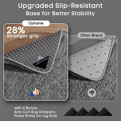 Ophanie 2x8 Runner Rug for Hallway, Upgrade Non-Slip Fluffy Soft Bedside Rugs - Image 4