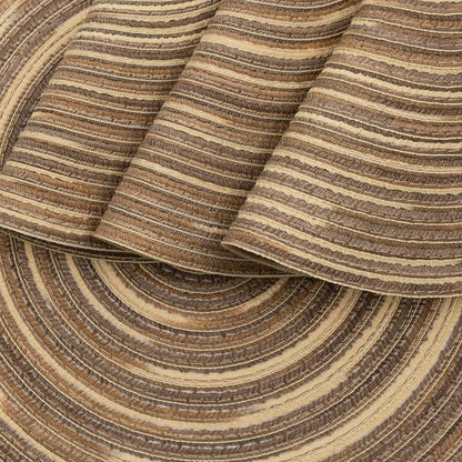 SHACOS Round Braided Placemats 15 inch Set of 4 Variegated Washable Kitchen - Image 4
