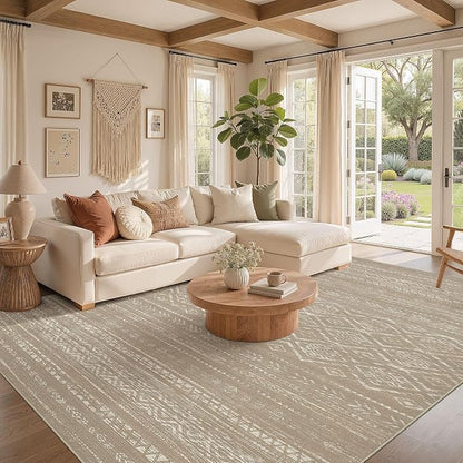 Nakagishi Area Rug Living Room Rugs: 10x12 Large Soft Machine Washable Boho - Image 2